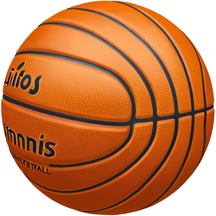shiny bronze basketball with orange seams, metallic bronze material, reflective copper-brown surface emoji