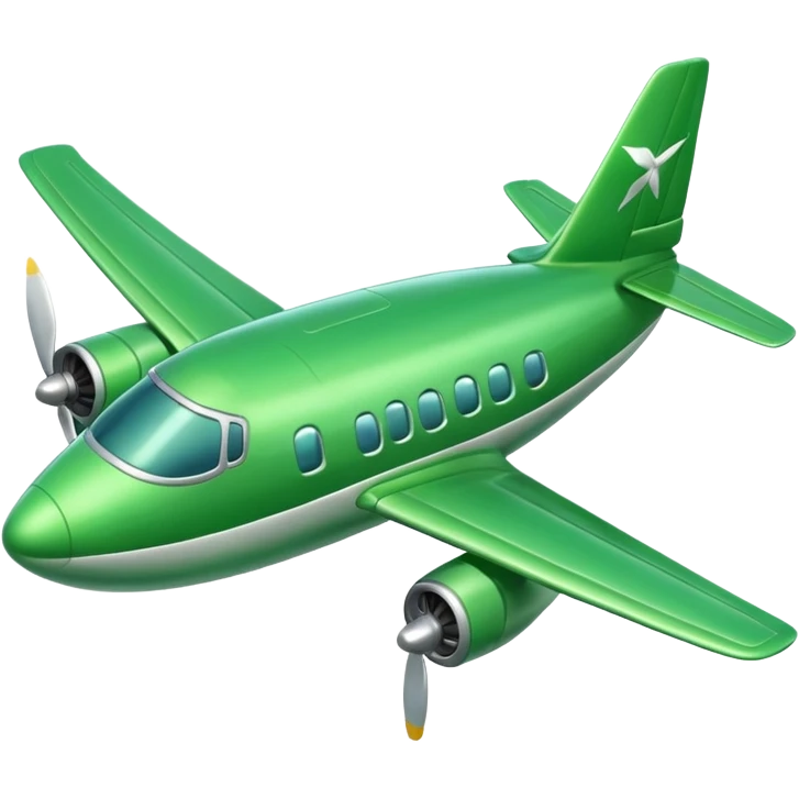 Green airplane emoji