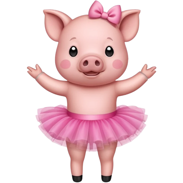 Pig wearing a tutu emoji