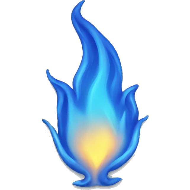 Blue flame emoji