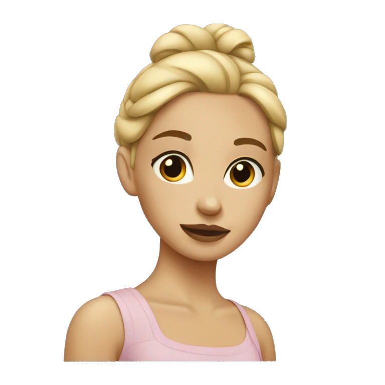 Blonde Girl With a Bun emoji