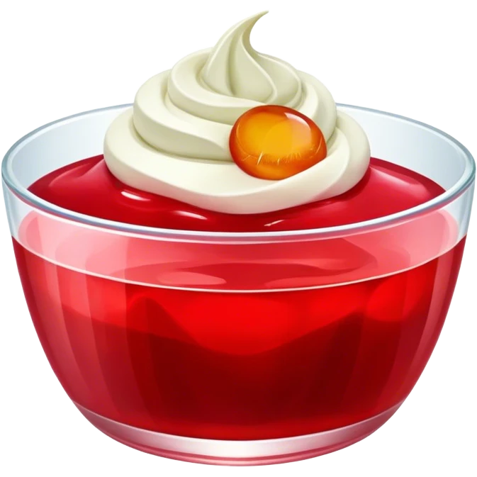 Red Gelatin dessert in a bowl emoji
