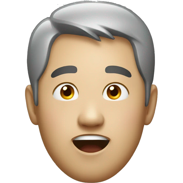 Chinese man have a surprised   emoji