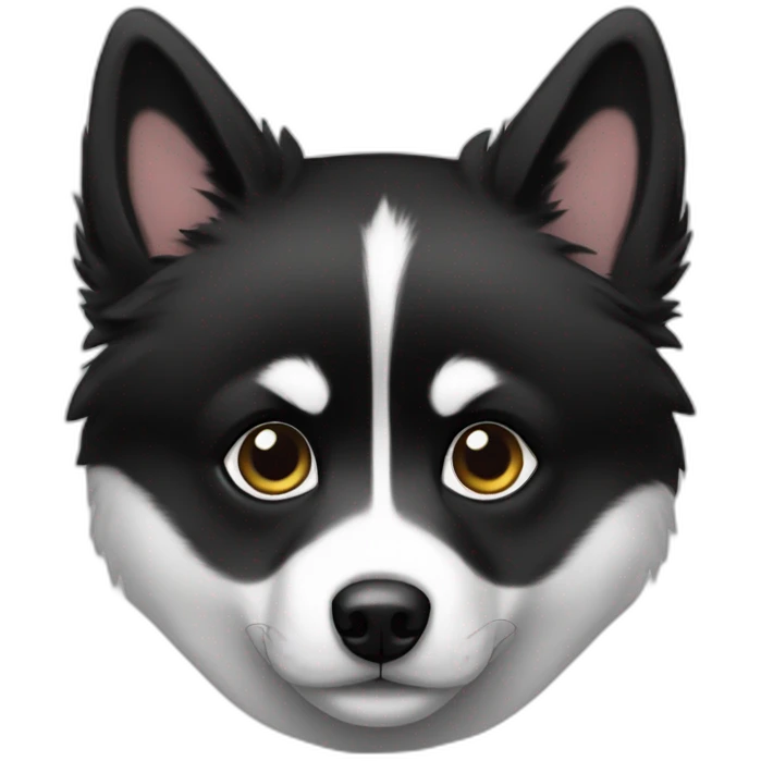 pomsky-noir emoji