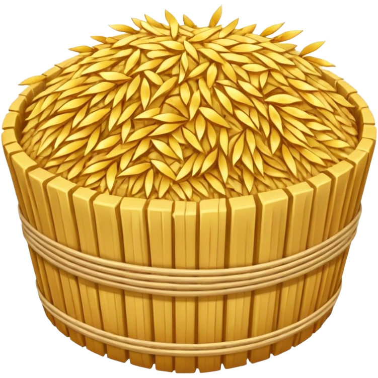 bundle of rice straw, simple, clear, no text emoji
