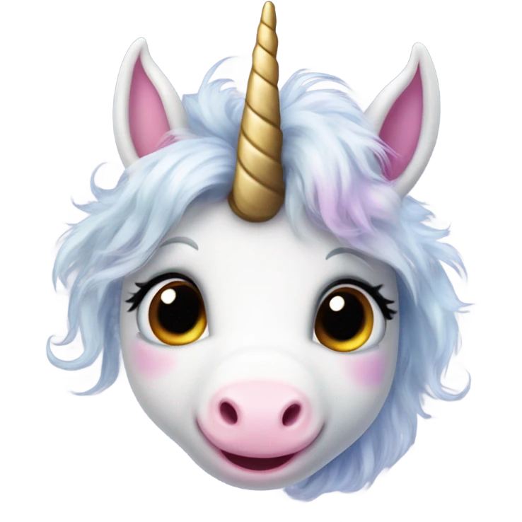 Hyper Realistic cute realistic baby unicorn  emoji