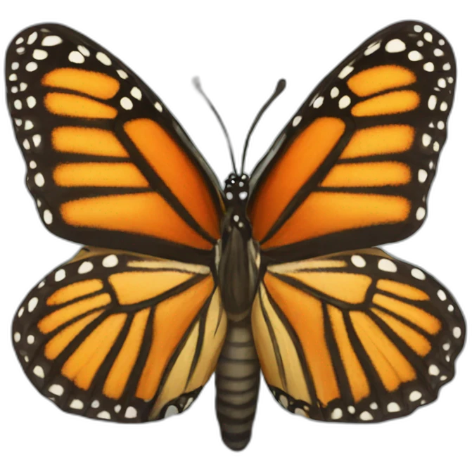 Monarch butterfly emoji