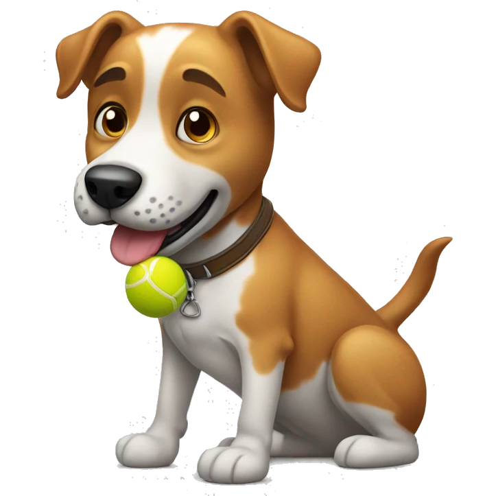Dog with a ball emoji