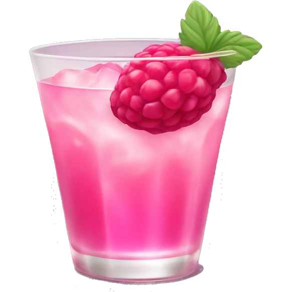 Pink raspberry cocktail drink emoji