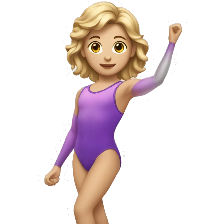 Gymnaste qui fait le grand écart de dos  emoji