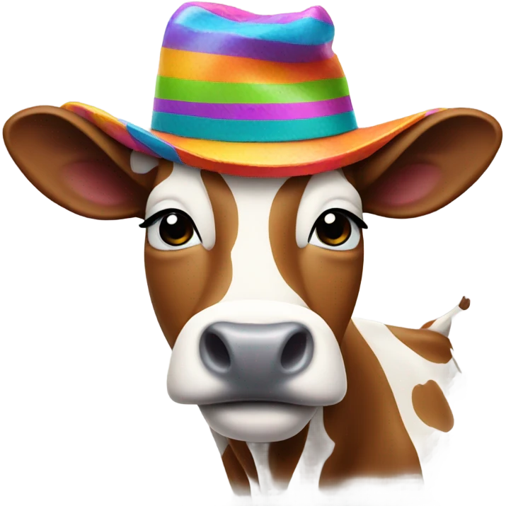 Cow with hat emoji