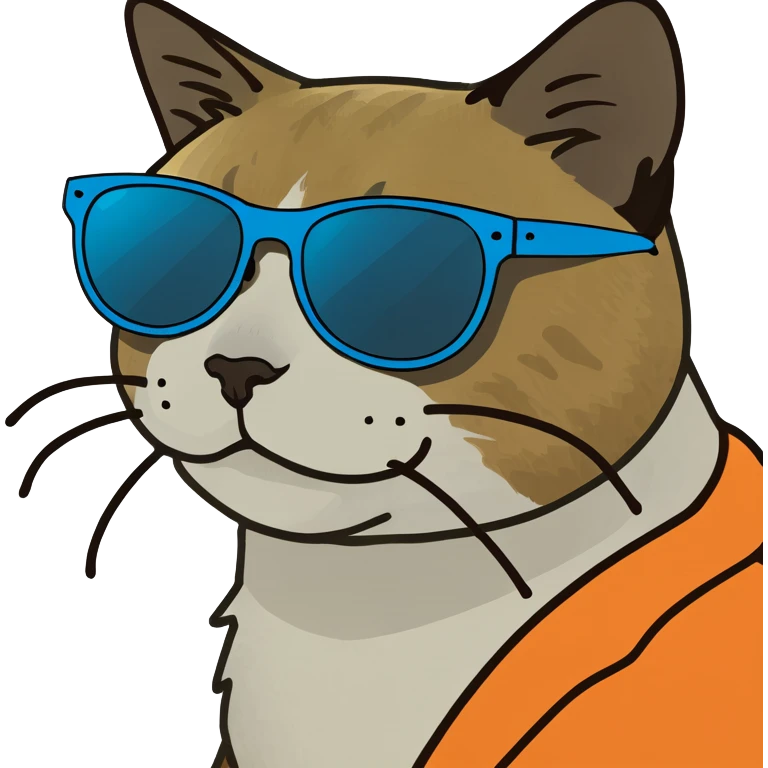 Cat with sunglasses emoji