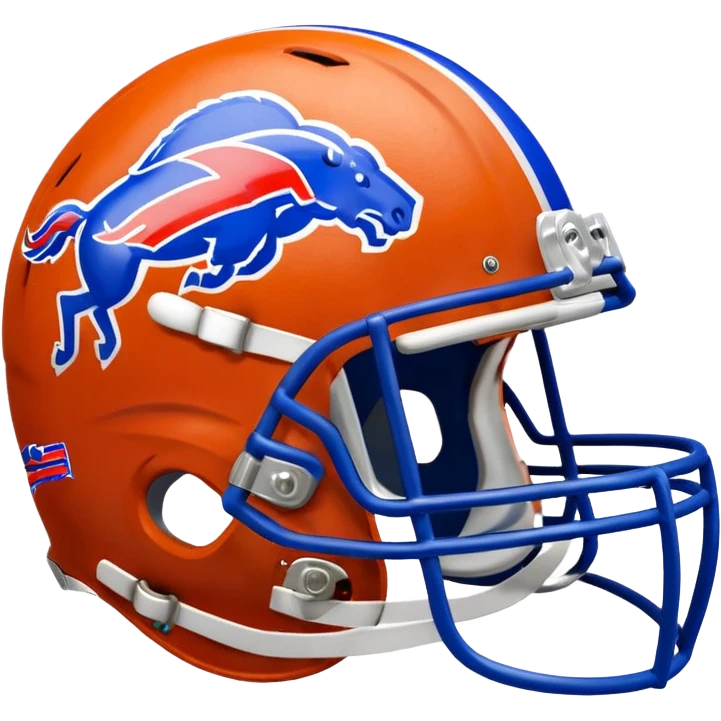 Denver bronco sitting on buffalo bills emoji