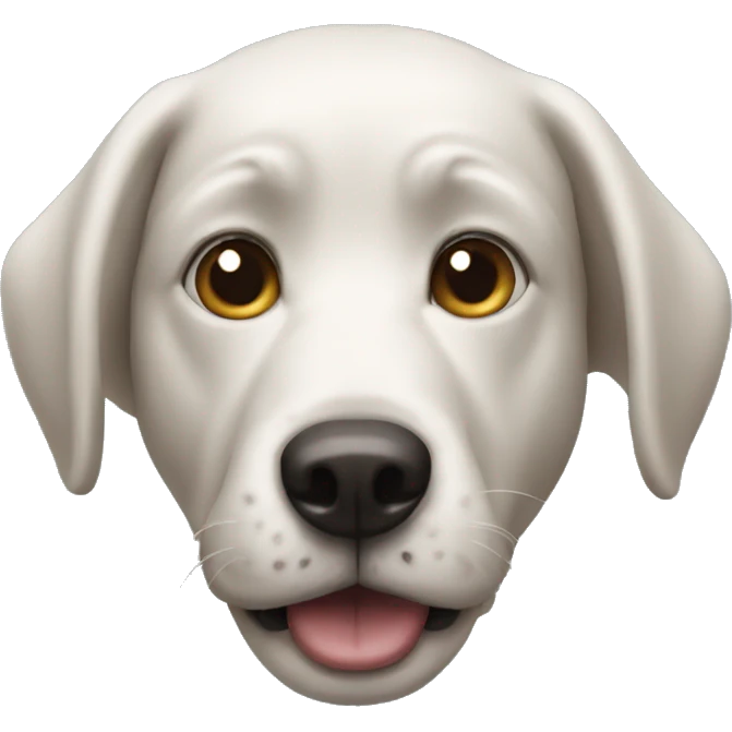 Weird human dog face emoji