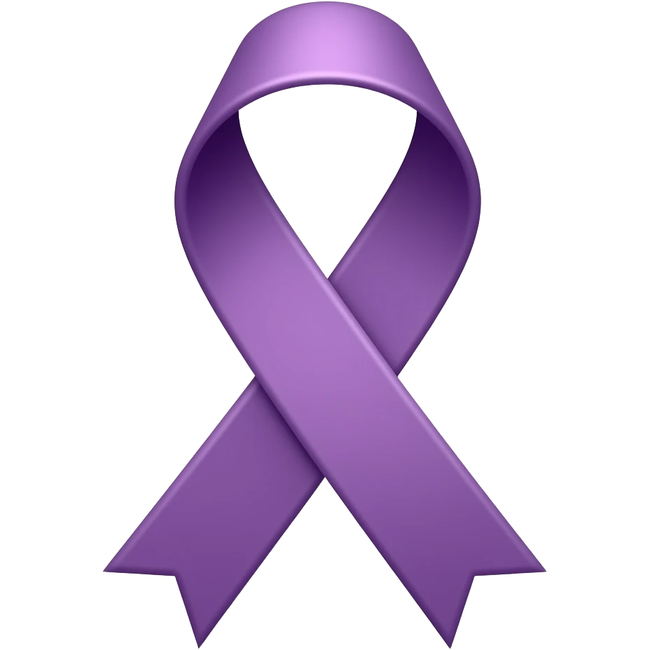 Purple ribbon emoji