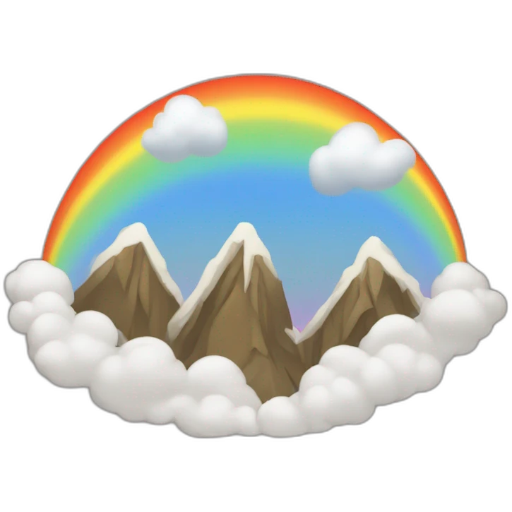Montagne arc-en-ciel emoji
