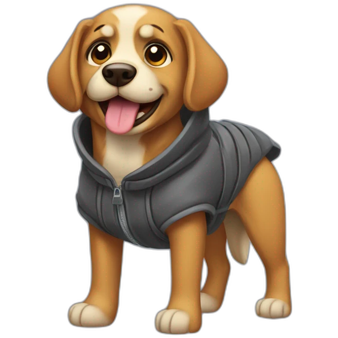 perro con abrigo emoji