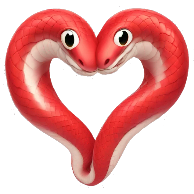 Heart shaped snake  emoji