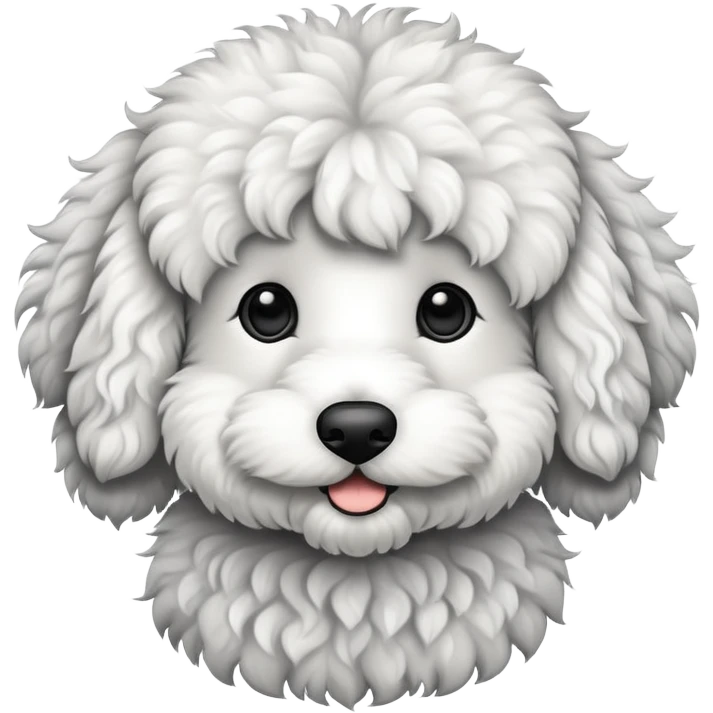 black and white bernadoodle emoji