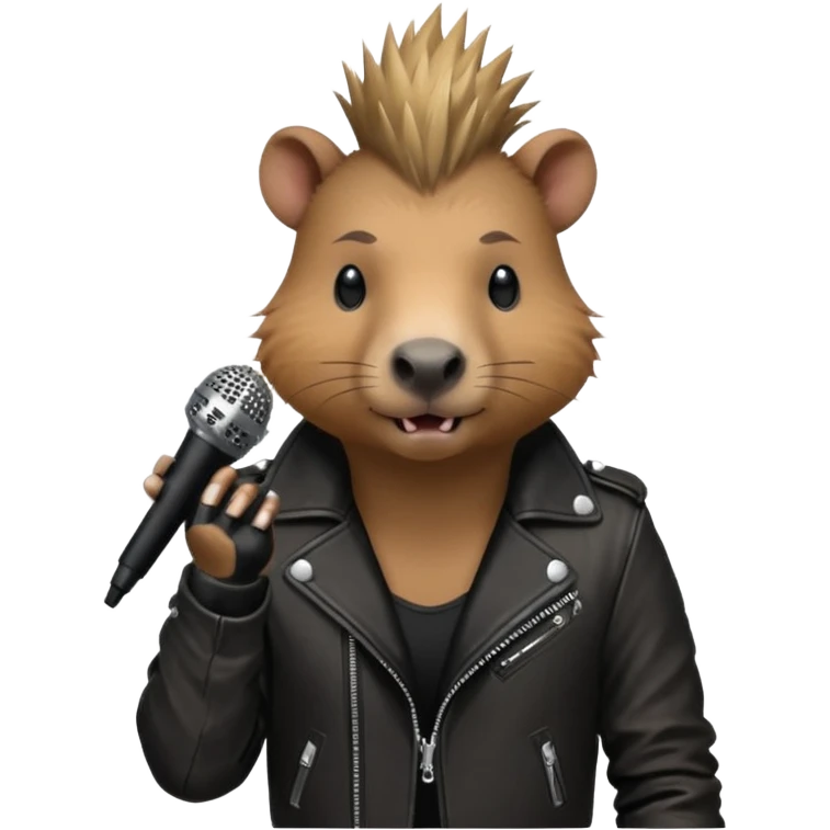 Punk vocalist capybara emoji