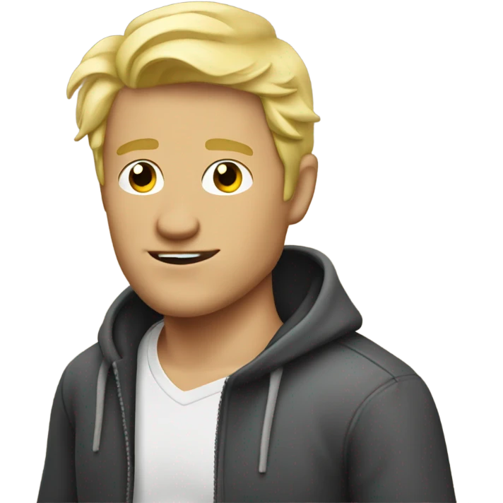 Alcoholic blonde guy emoji