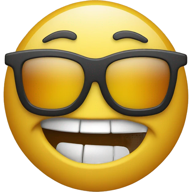Smile face with sunglasses emoji
