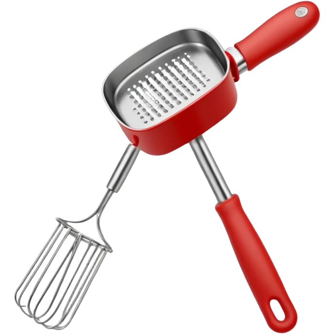 Vertical potato masher with perforated bottom. emoji