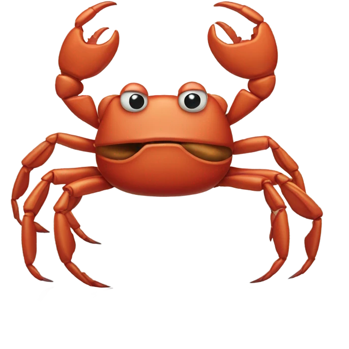 Crab no face smoking cigarettes emoji
