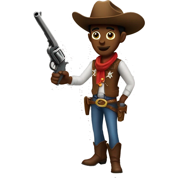 Cowboy holding guns emoji