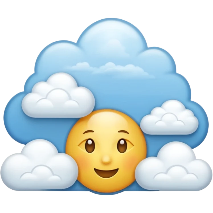 Sunny and cloudy morning emoji