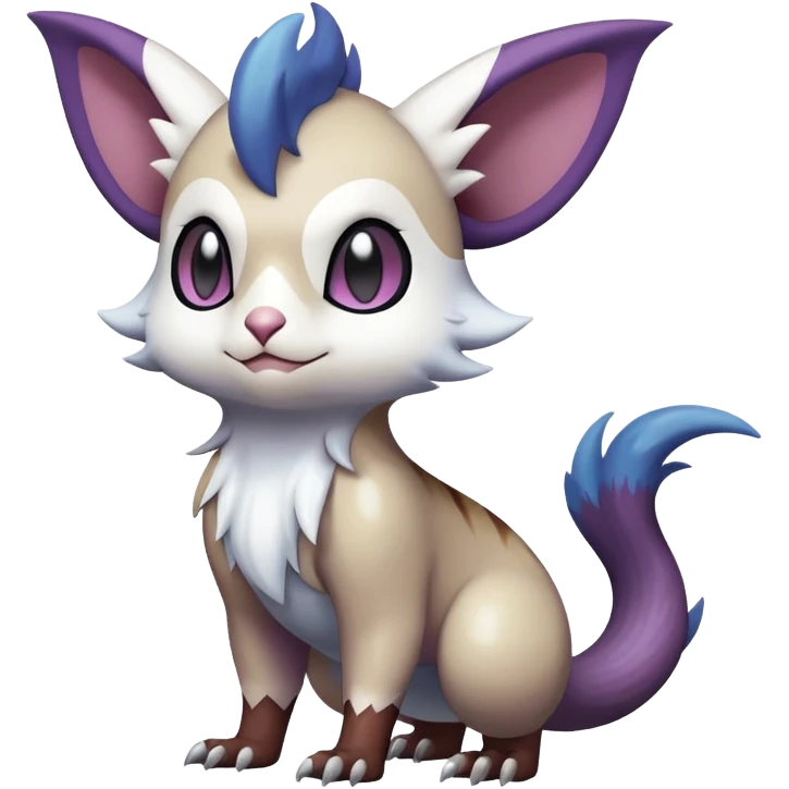ShinyFurret-Absol-Noibat-Noivern-Hybrid (Full body) emoji