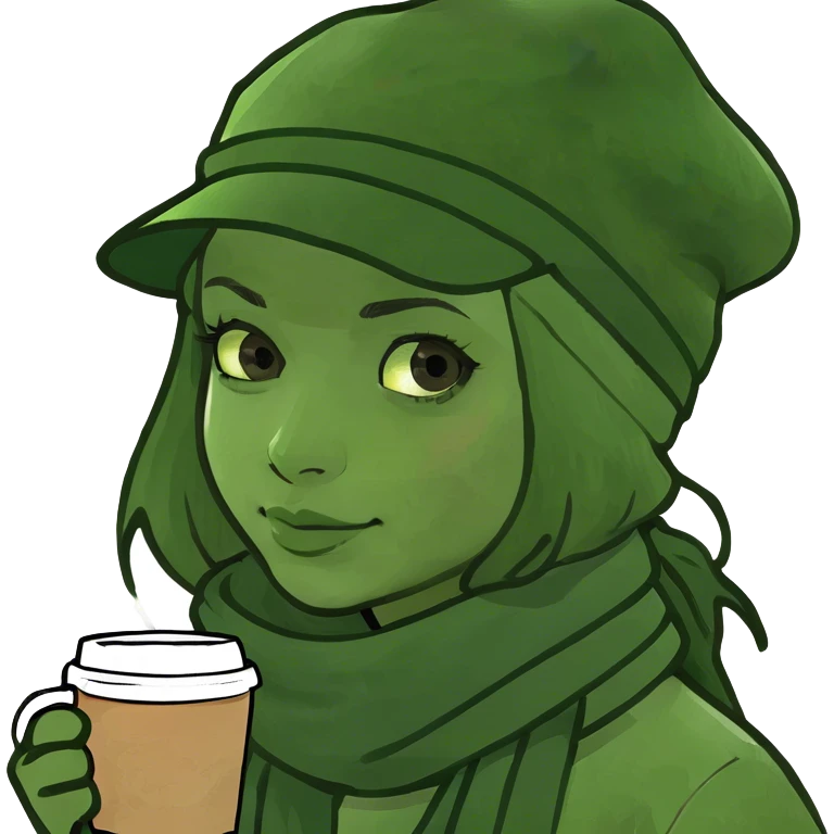 Girl with coffee  emoji