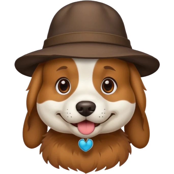 Perro con gorro emoji