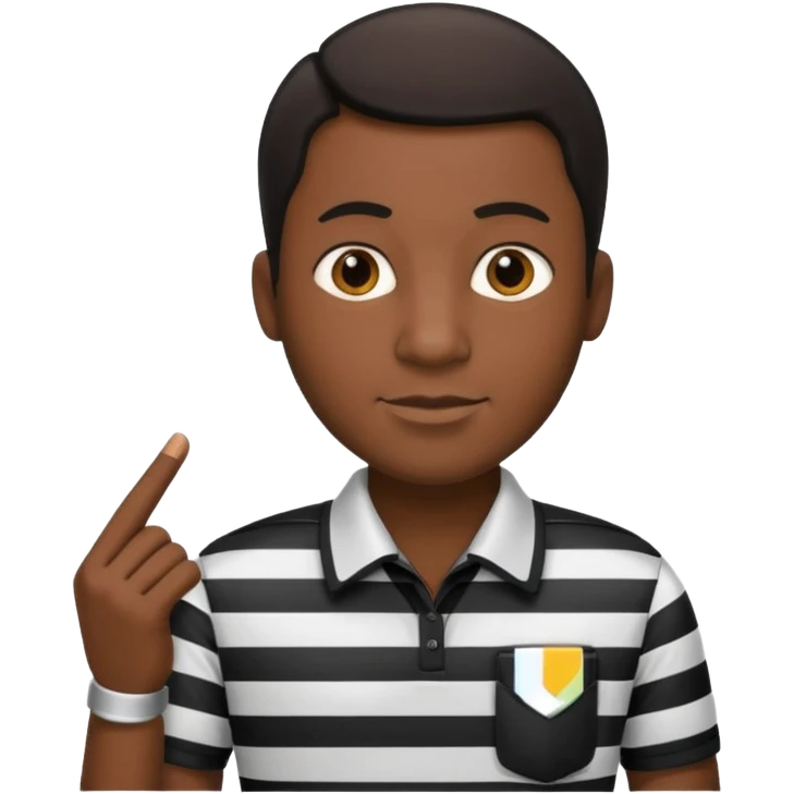 Referee, black emoji