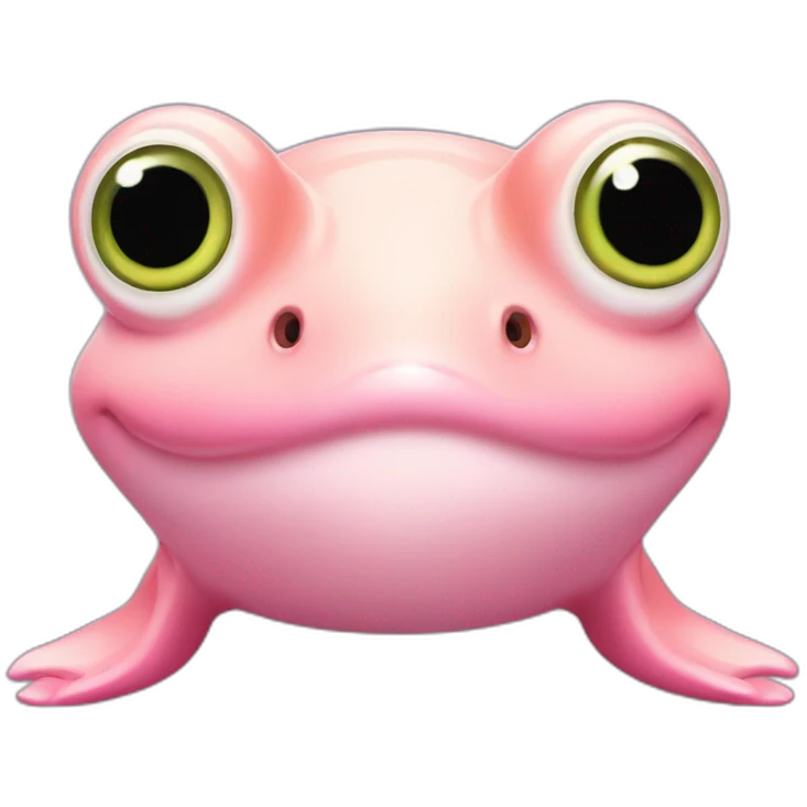 Pink beluga whale frog emoji