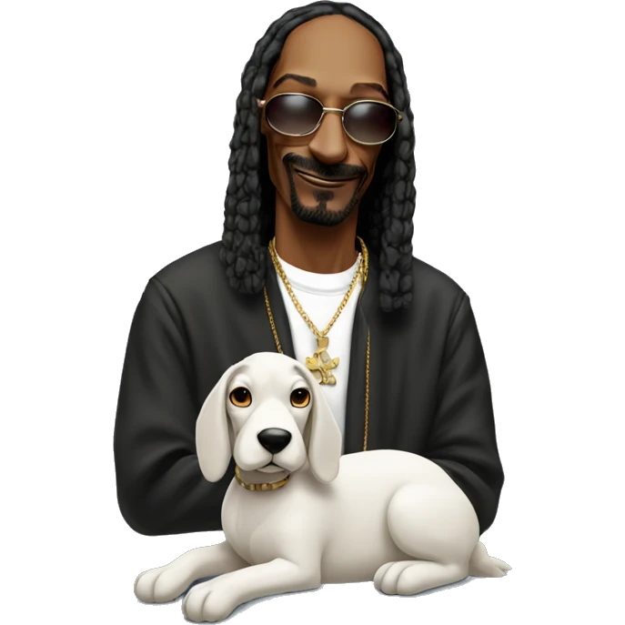 Snoop dogg with a rabbit emoji