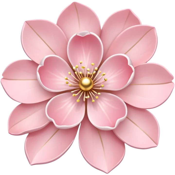 pastel sakura blossom with gold accents emoji