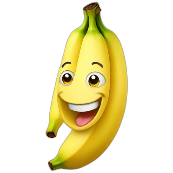 Smiling banana emoji