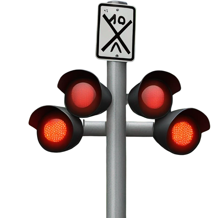 railroad crossing signal emoji