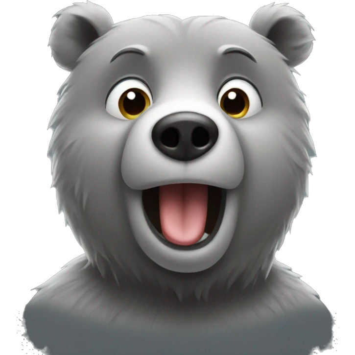 realistic-grey-bear-gives-air-kiss emoji