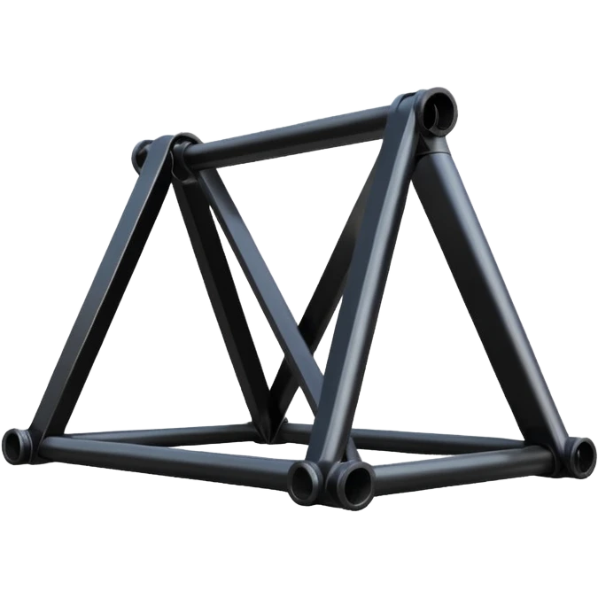black metal carbonfiber truss frame emoji