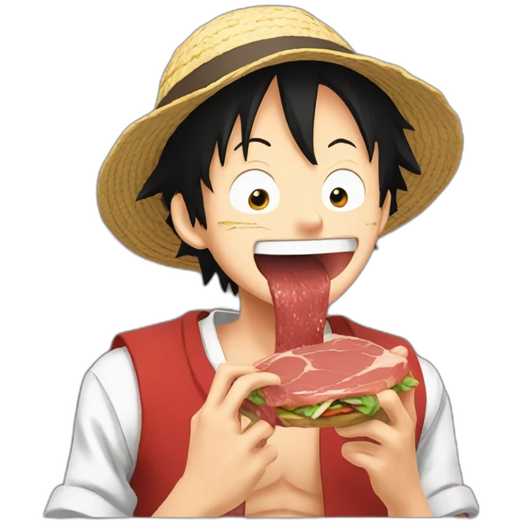 luffy eating meat 🍖 emoji