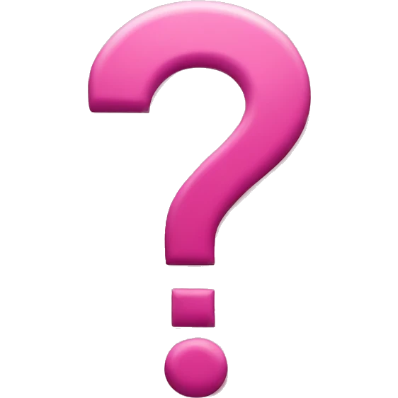Pink question mark  emoji