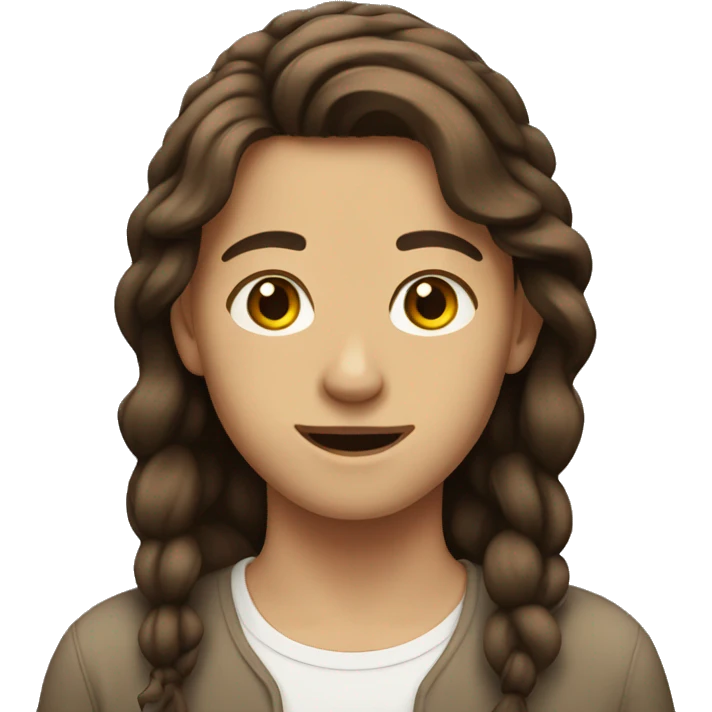 young 15 year old jewish with brown hair emoji