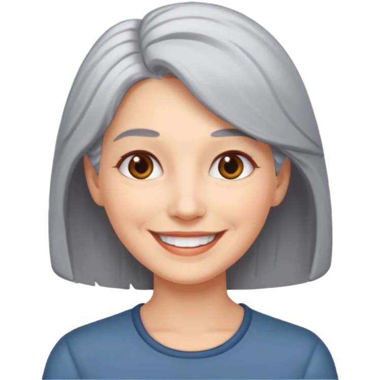 a woman with grey hair emoji