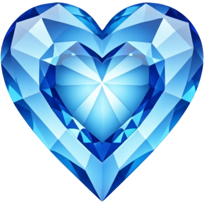 Blue crystallised heart emoji
