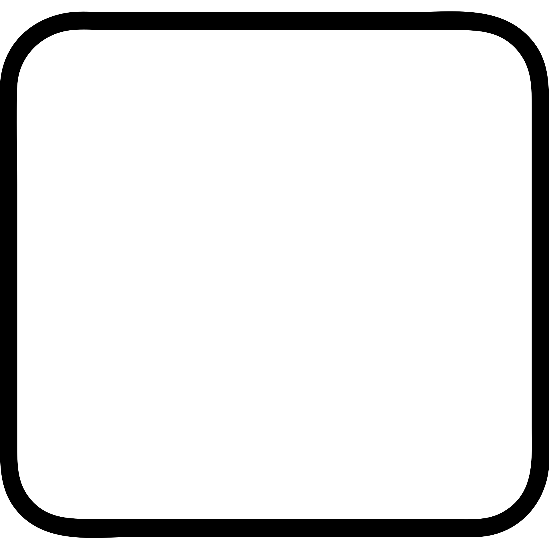 White square with much thicker black outline, icon style, no background, outlined icon with no fill, no color, clean and bold lines. emoji