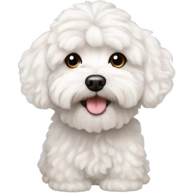White curly maltipoo emoji