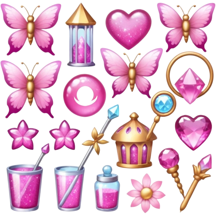 pink fairy girly aestetic items emoji