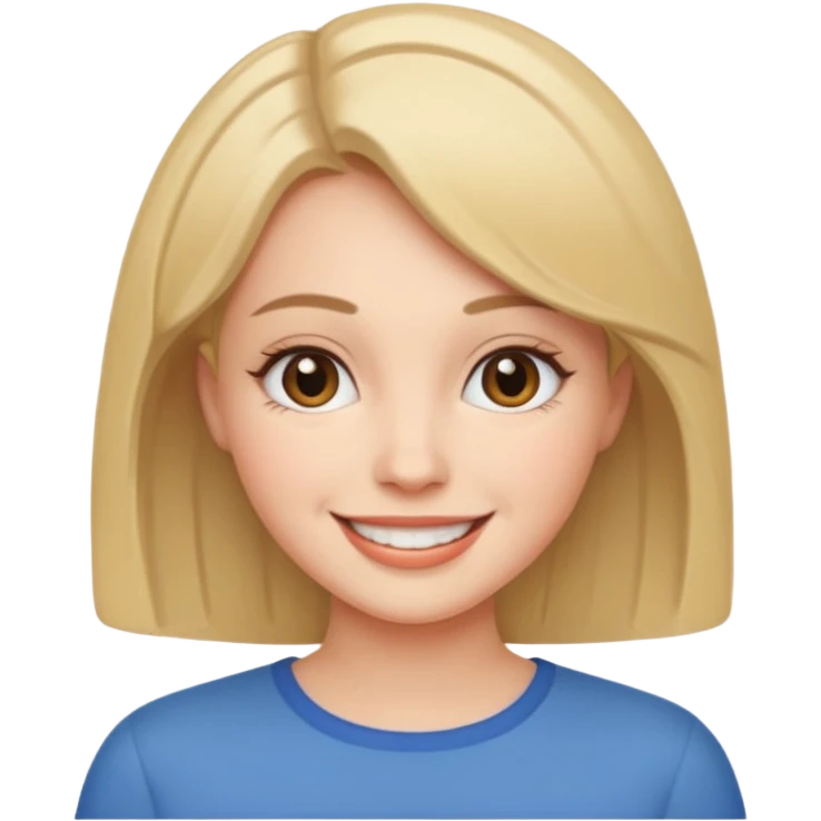 a smiling, bobbed-haired woman emoji